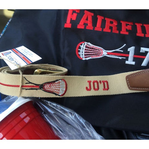 Fairfield University Torino Leather Tip Belt
